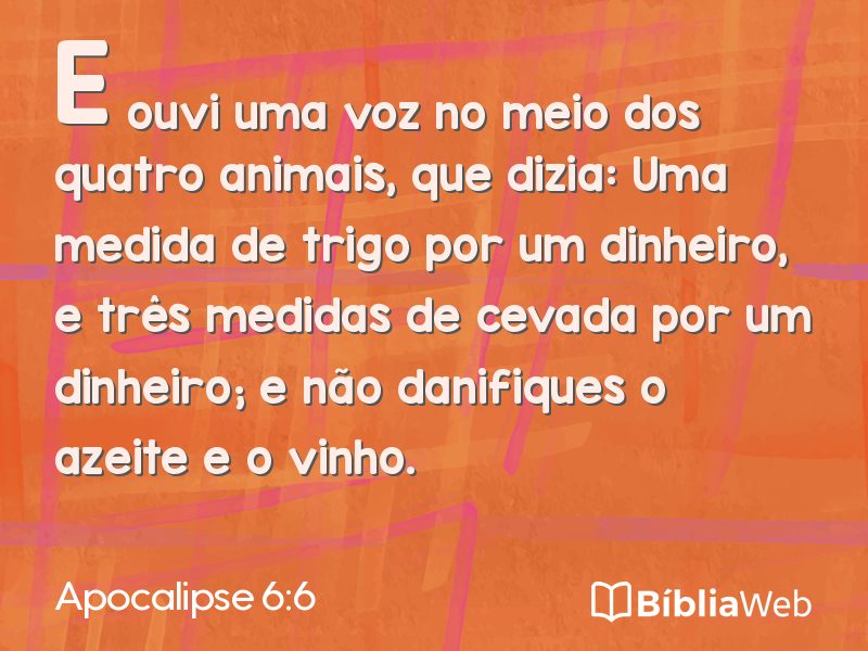 Apocalipse 6:6 em imagem para compartilhar