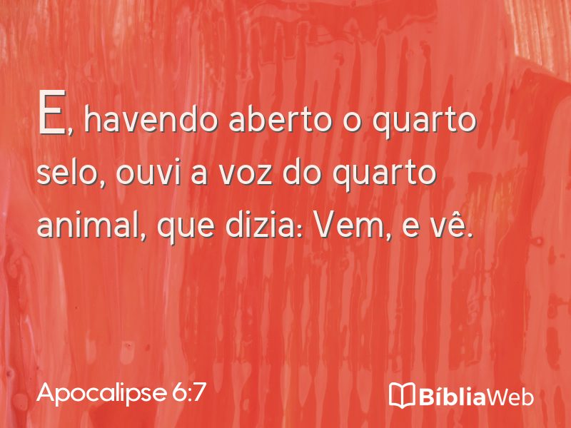 Apocalipse 6:7 em imagem para compartilhar