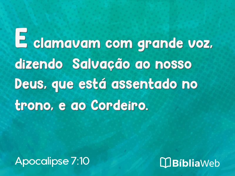 Apocalipse 7:10 em imagem para compartilhar