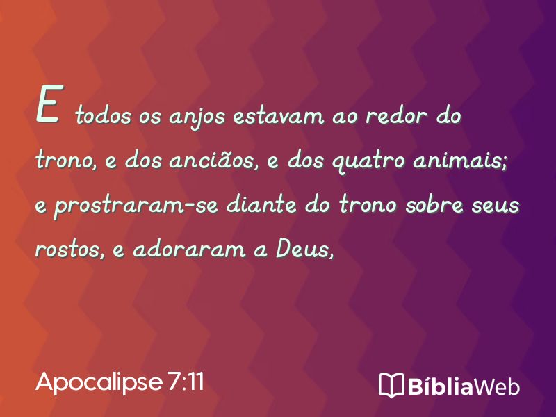 Apocalipse 7:11 em imagem para compartilhar