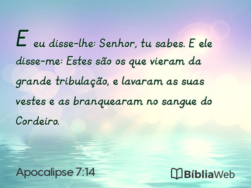 Apocalipse 7:14 em imagem para compartilhar