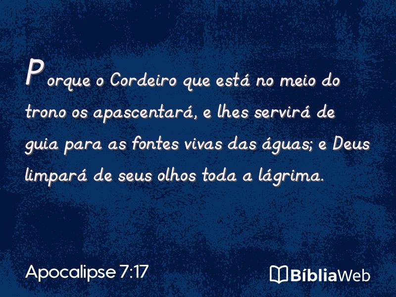 Apocalipse 7:17 em imagem para compartilhar