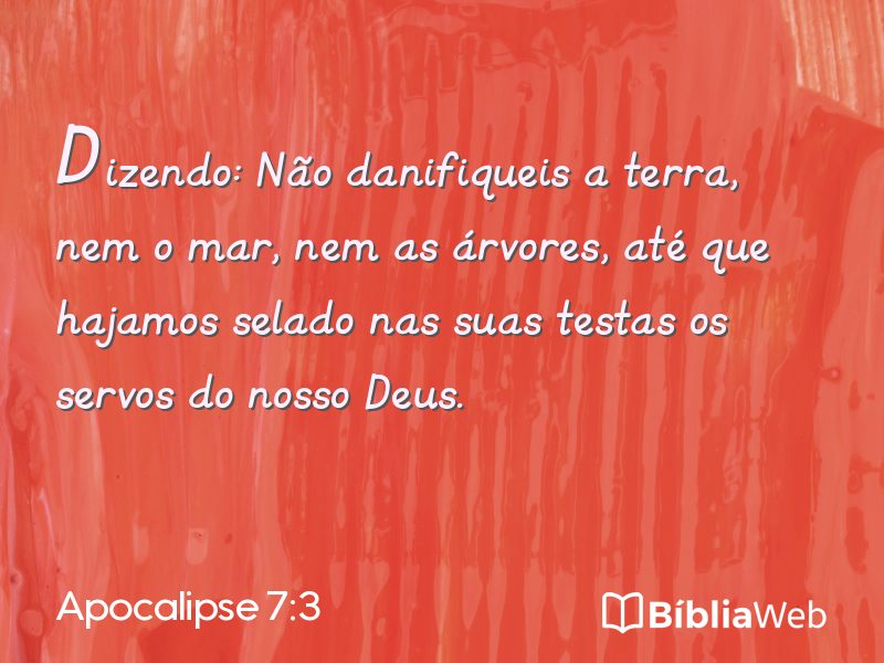 Apocalipse 7:3 em imagem para compartilhar