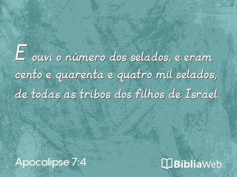 Apocalipse 7:4 em imagem para compartilhar