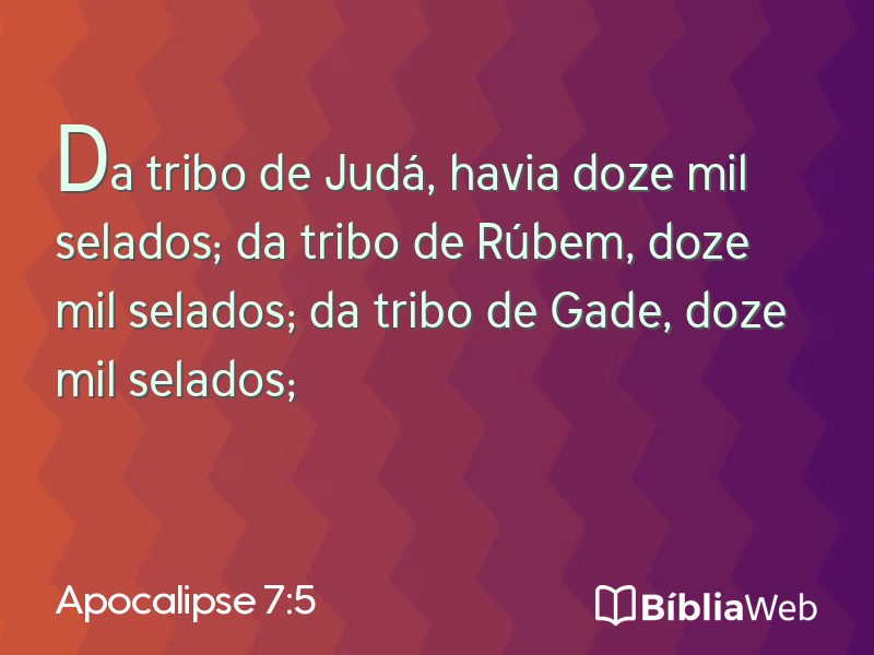 Apocalipse 7:5 em imagem para compartilhar