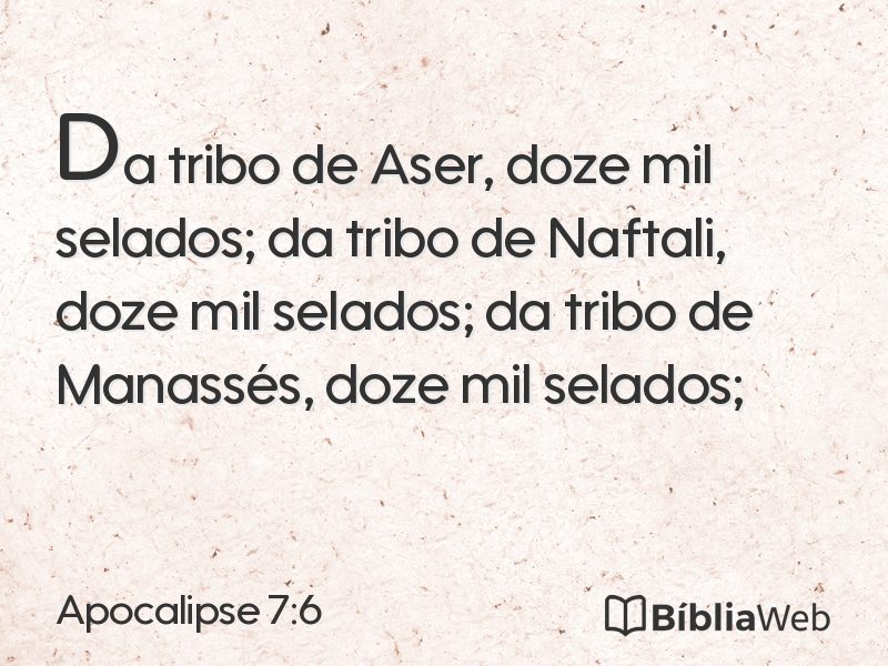 Apocalipse 7:6 em imagem para compartilhar