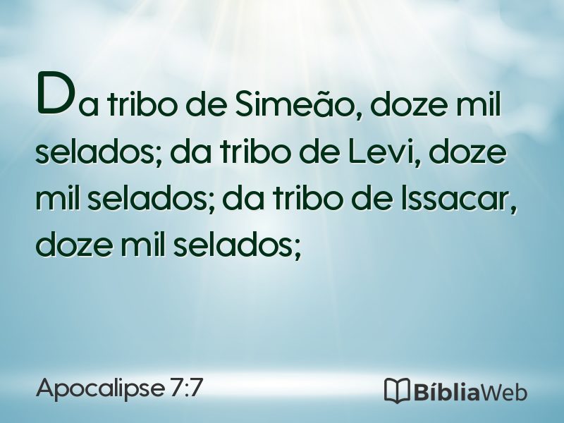 Apocalipse 7:7 em imagem para compartilhar