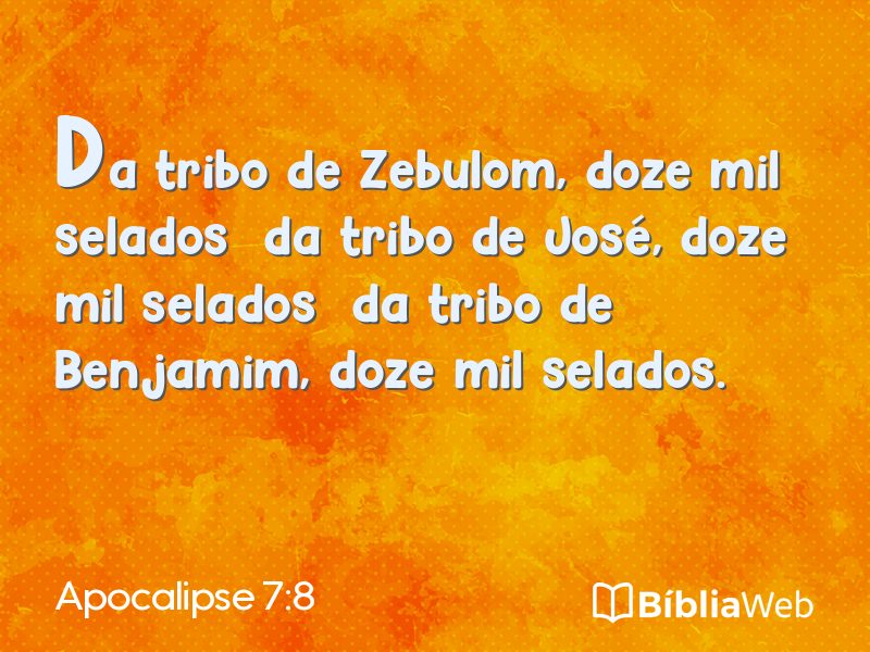Apocalipse 7:8 em imagem para compartilhar