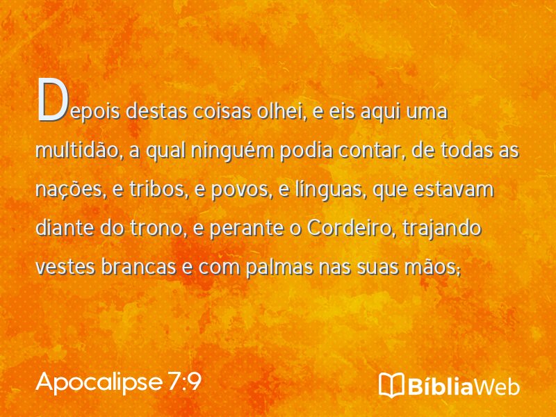 Apocalipse 7:9 em imagem para compartilhar