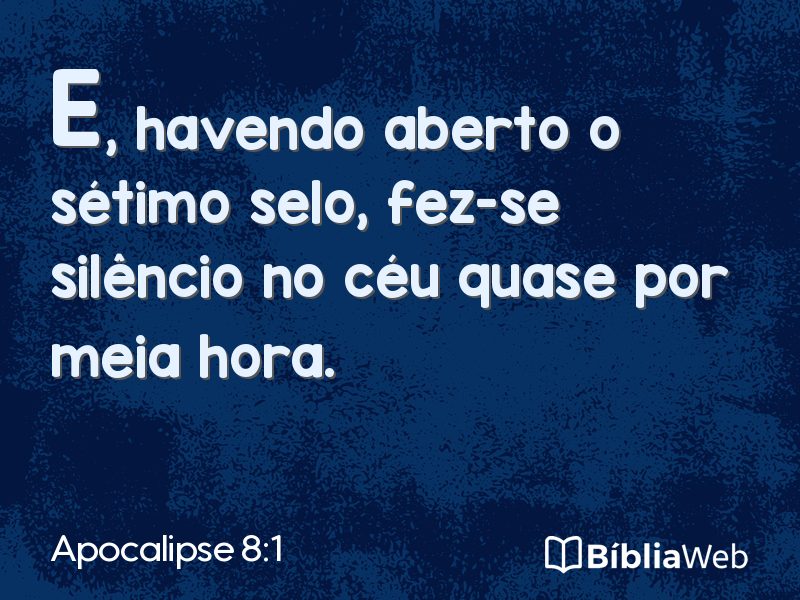 Apocalipse 8:1 em imagem para compartilhar