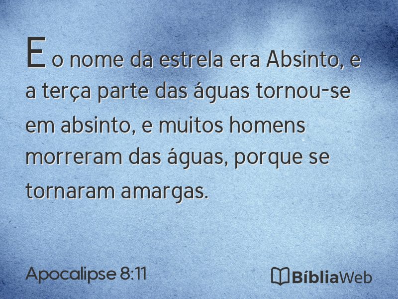 Apocalipse 8:11 em imagem para compartilhar