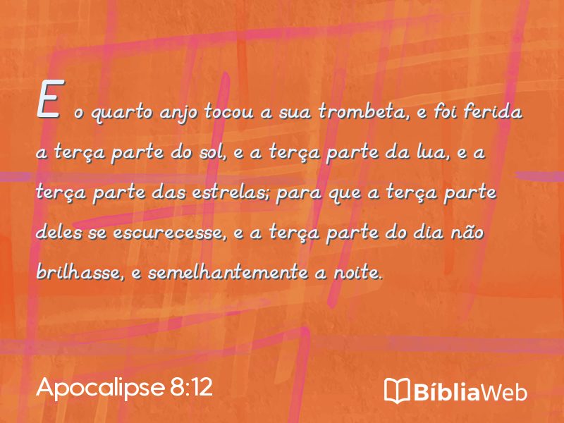 Apocalipse 8:12 em imagem para compartilhar