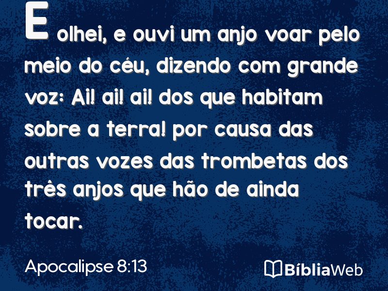 Apocalipse 8:13 em imagem para compartilhar