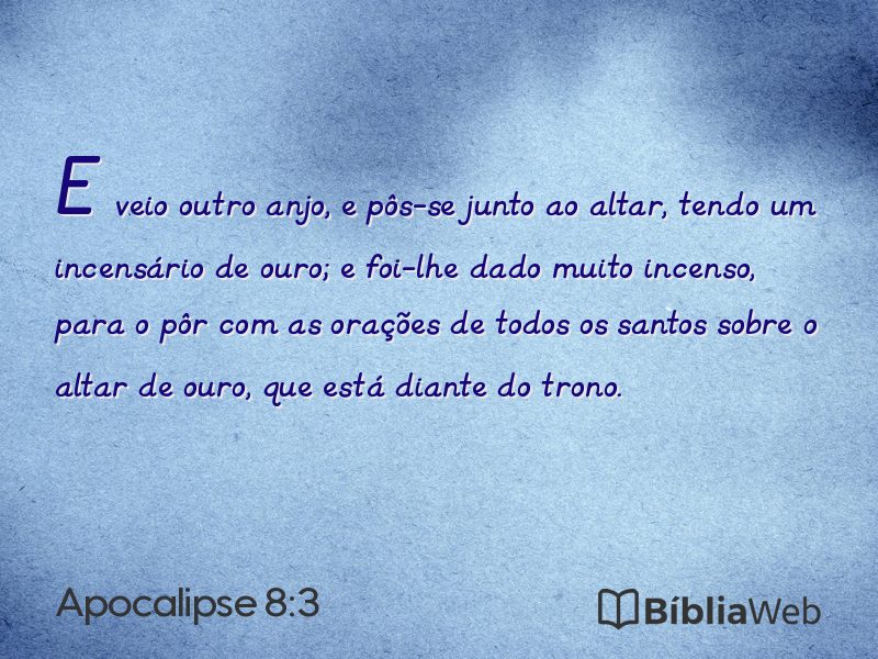 Apocalipse 8:3 em imagem para compartilhar