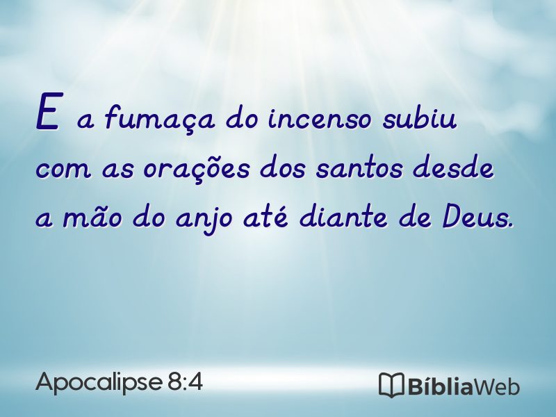 Apocalipse 8:4 em imagem para compartilhar