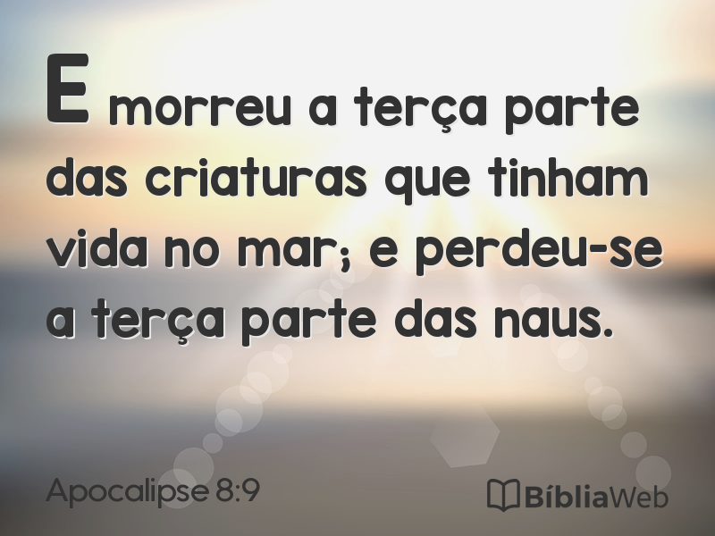 Apocalipse 8:9 em imagem para compartilhar