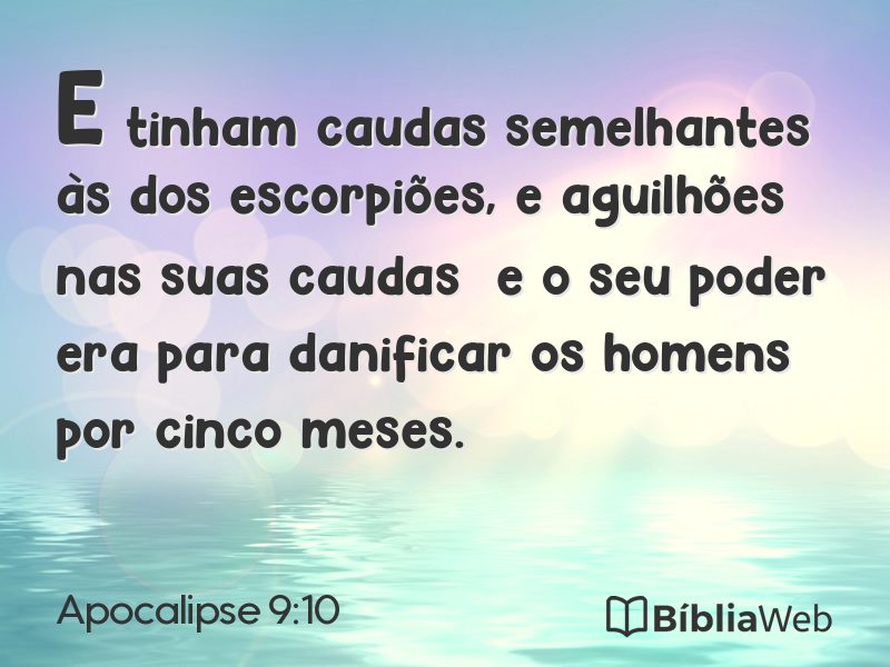 Apocalipse 9:10 em imagem para compartilhar