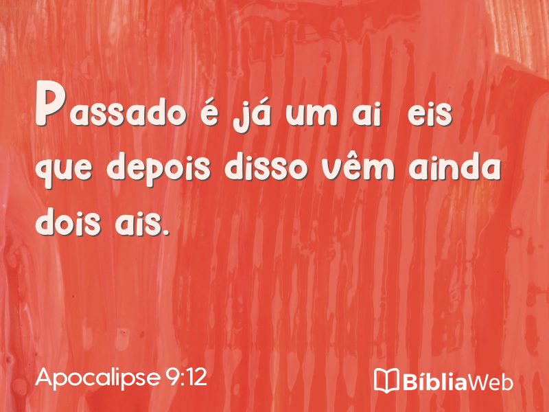 Apocalipse 9:12 em imagem para compartilhar