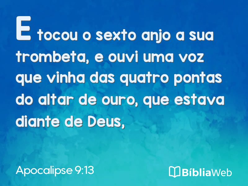 Apocalipse 9:13 em imagem para compartilhar