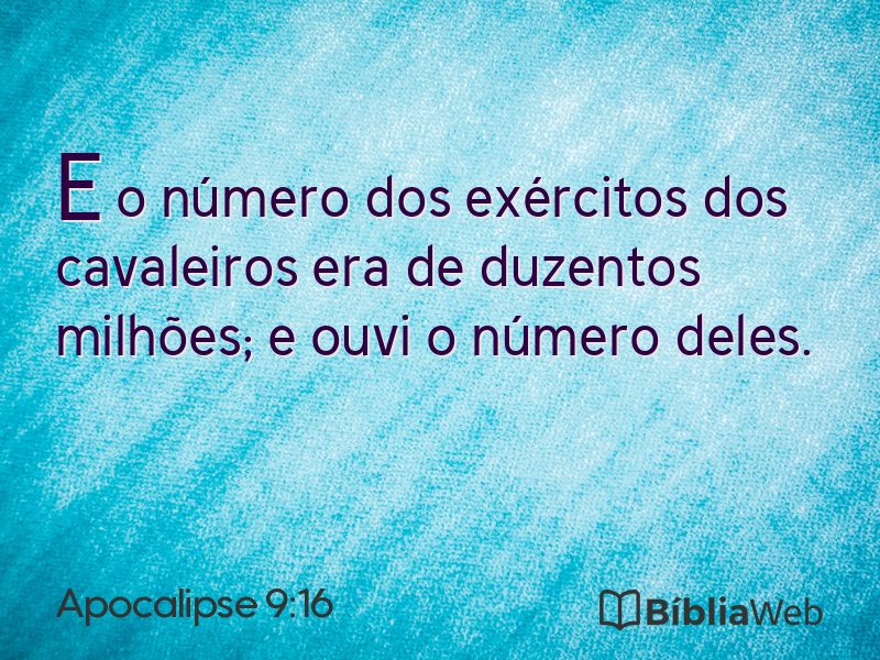 Apocalipse 9:16 em imagem para compartilhar