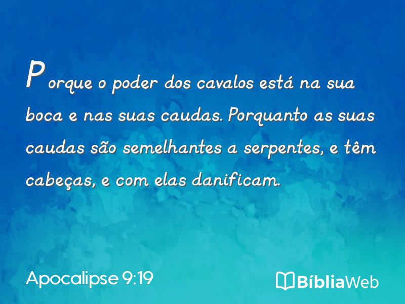 Apocalipse 9:19 em imagem para compartilhar