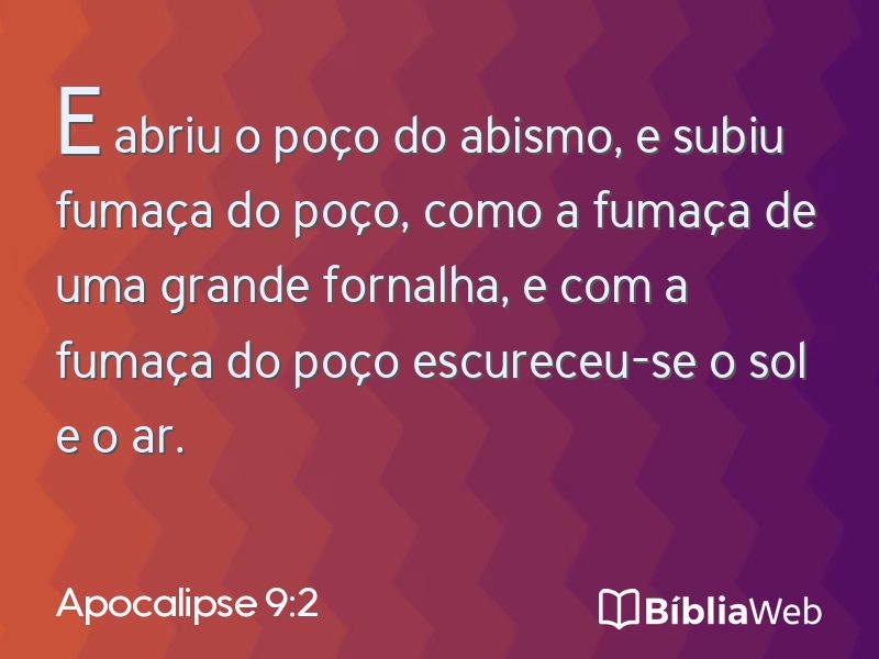 Apocalipse 9:2 em imagem para compartilhar