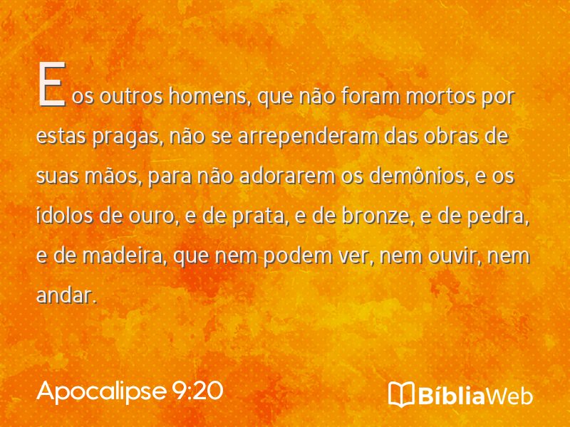 Apocalipse 9:20 em imagem para compartilhar