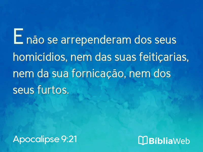 Apocalipse 9:21 em imagem para compartilhar