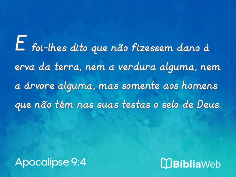 Apocalipse 9:4 em imagem para compartilhar