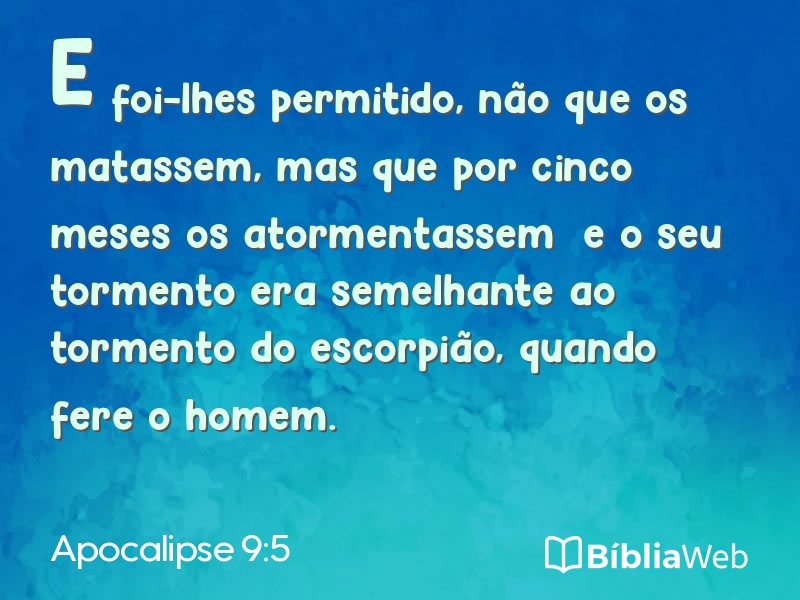 Apocalipse 9:5 em imagem para compartilhar
