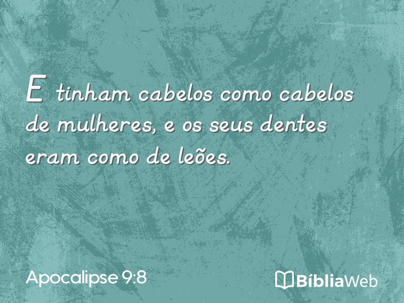 Apocalipse 9:8 em imagem para compartilhar