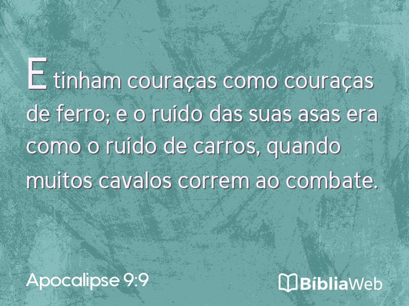 Apocalipse 9:9 em imagem para compartilhar