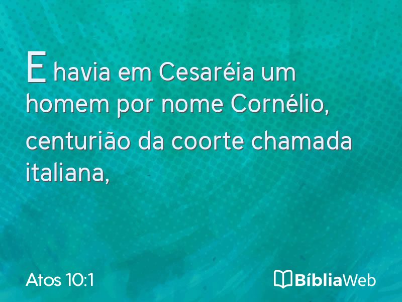 Atos 10:1 em imagem para compartilhar