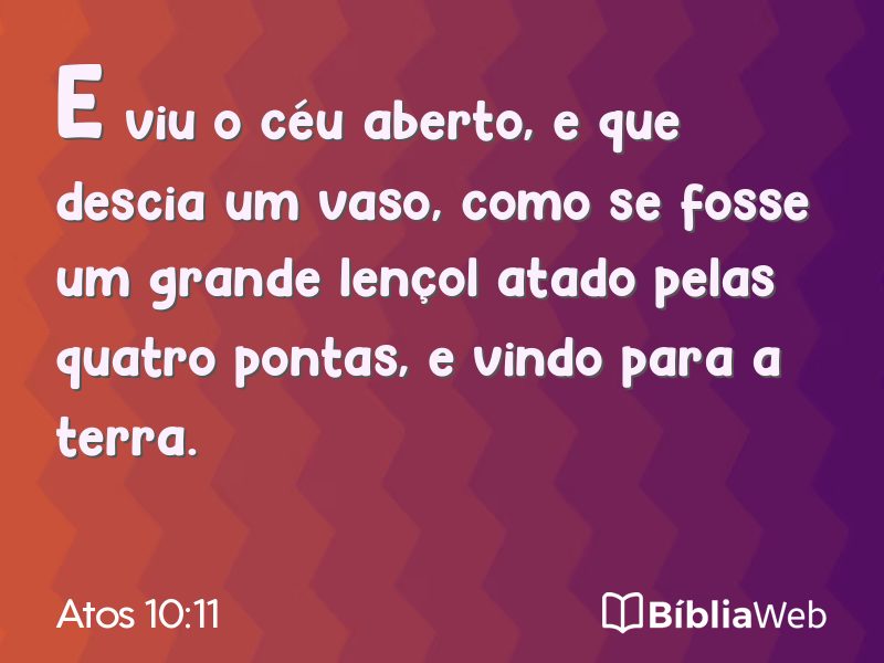 Atos 10:11 em imagem para compartilhar