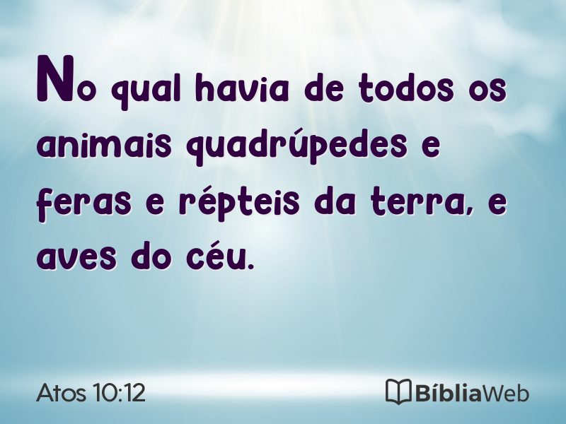 Atos 10:12 em imagem para compartilhar