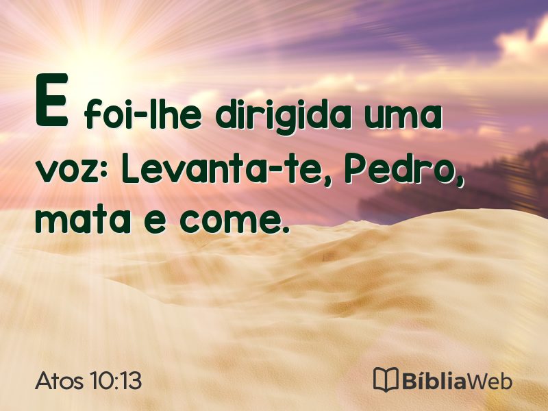 Atos 10:13 em imagem para compartilhar