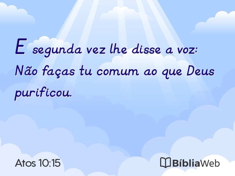 Atos 10:15 em imagem para compartilhar