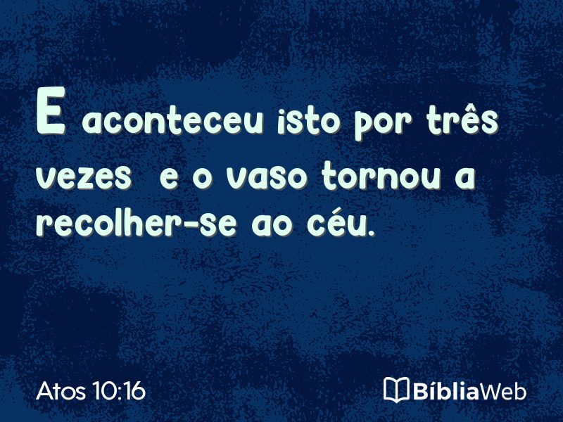 Atos 10:16 em imagem para compartilhar