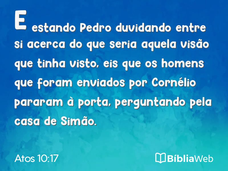 Atos 10:17 em imagem para compartilhar