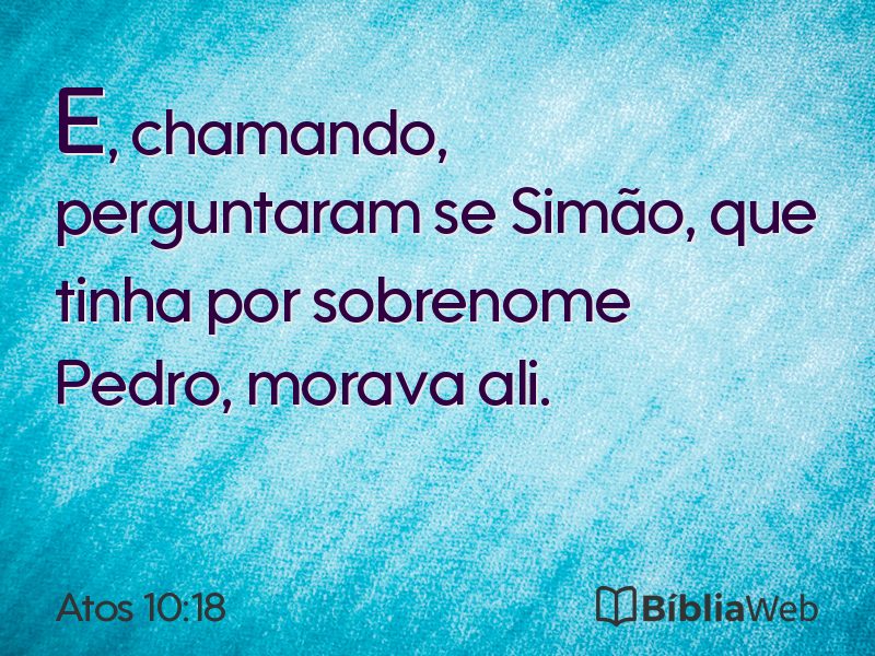 Atos 10:18 em imagem para compartilhar