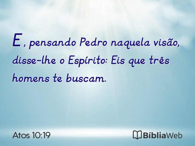 Atos 10:19 em imagem para compartilhar