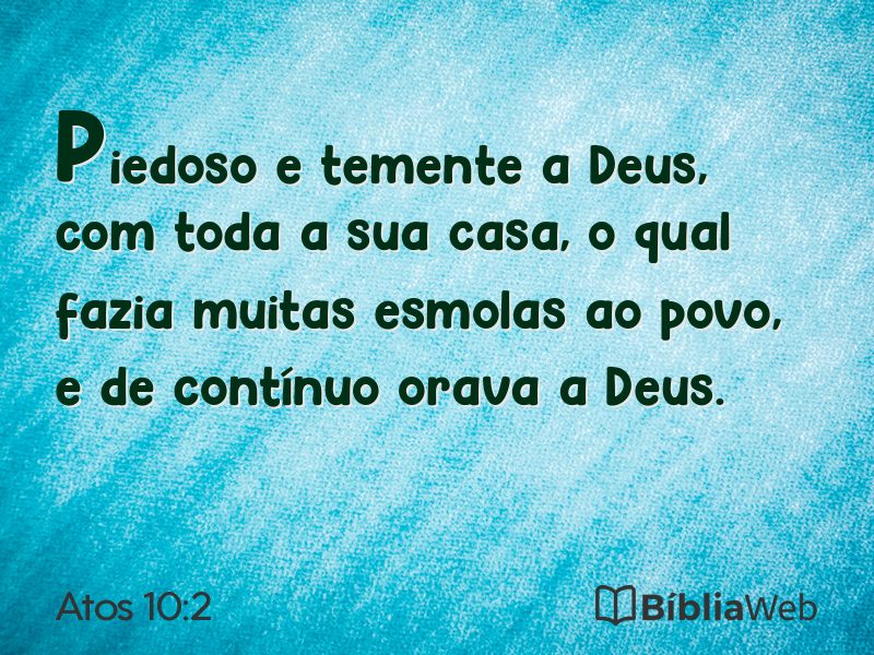 Atos 10:2 em imagem para compartilhar