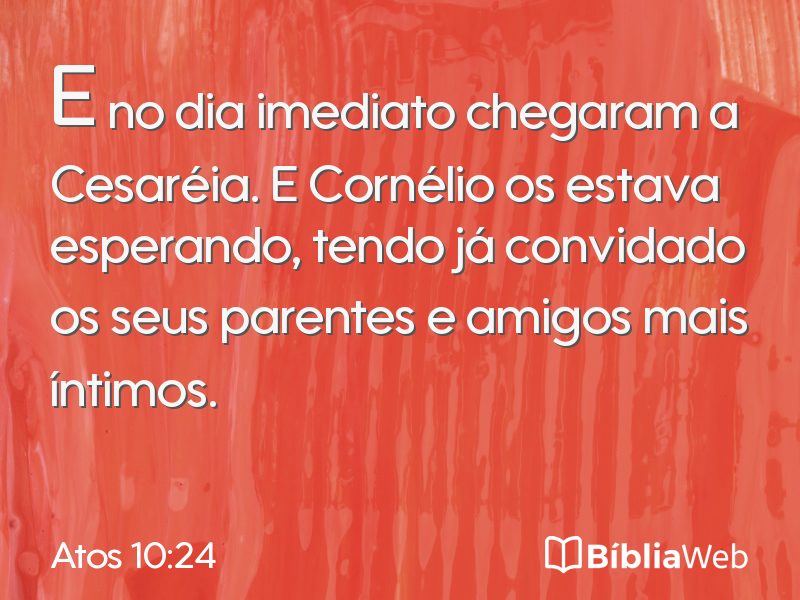 Atos 10:24 em imagem para compartilhar