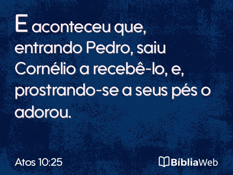 Atos 10:25 em imagem para compartilhar