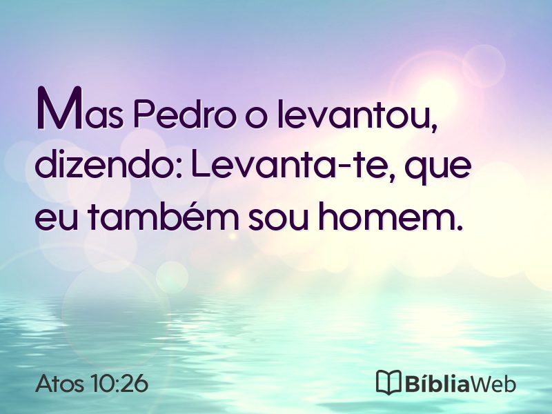 Atos 10:26 em imagem para compartilhar