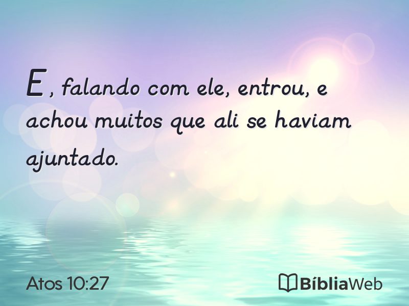 Atos 10:27 em imagem para compartilhar