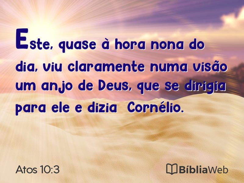 Atos 10:3 em imagem para compartilhar