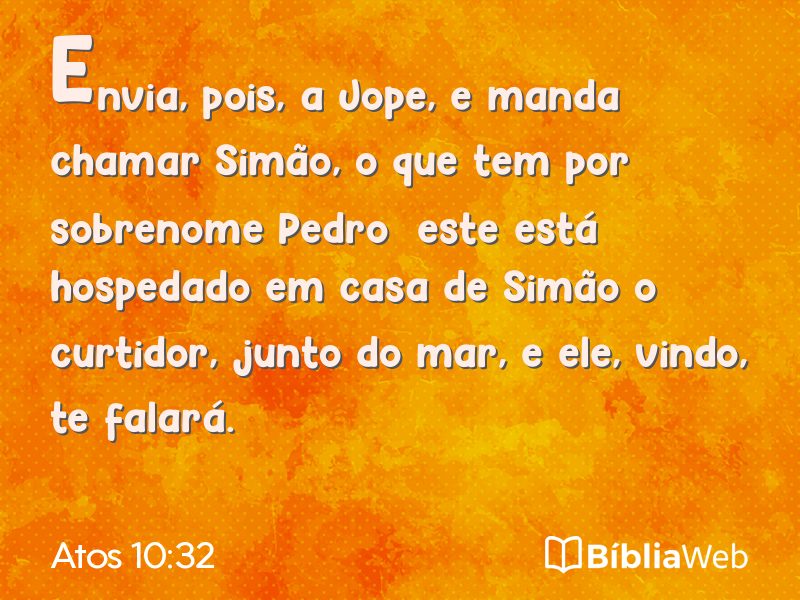 Atos 10:32 em imagem para compartilhar
