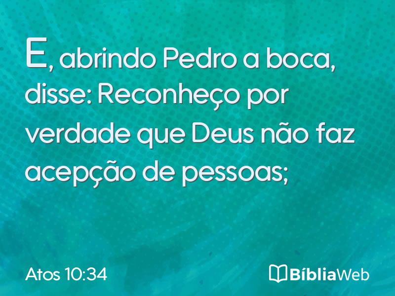 Atos 10:34 em imagem para compartilhar