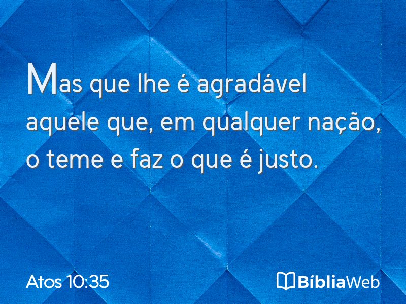 Atos 10:35 em imagem para compartilhar